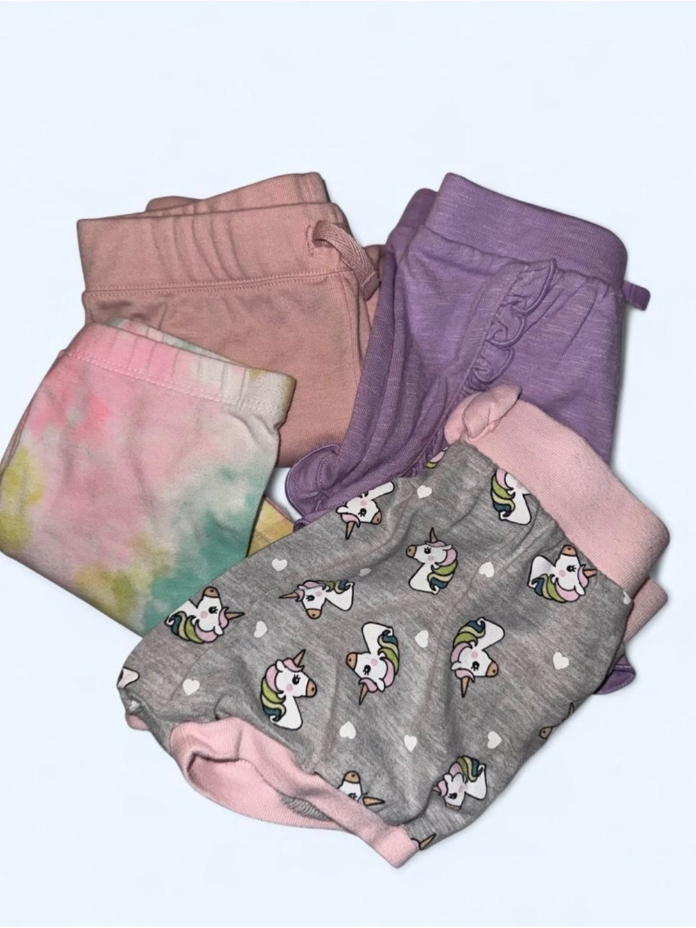 jumping beans Pink, Purple, Gray & Tie-Dye Girls Pants Bundle